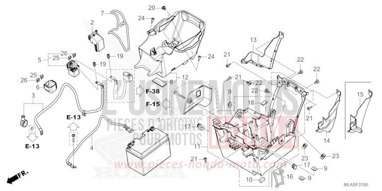 BATTERY/UTILITY BOX for CMX1100 IRIDIUM GRAY METALLIC (NHC65) from 2025