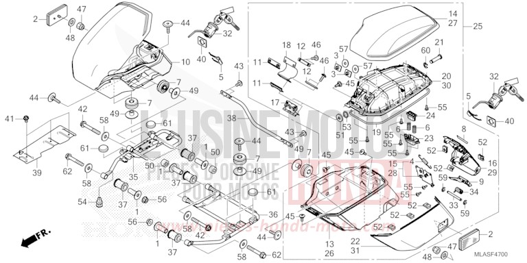 SADDLEBAG for CMX1100 IRIDIUM GRAY METALLIC (NHC65) from 2025