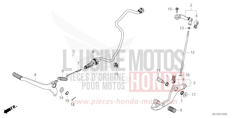 PEDAL for CMX1100 FLARE ORANGE METALLIC (YR368) from 2025