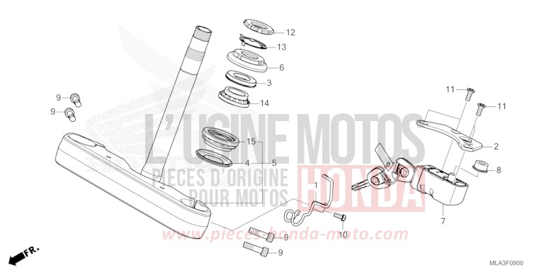 STEERING STEM for CMX1100 GUNMETAL BLACK METALLIC (NHC52) from 2023