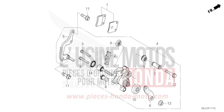 PARKING BRAKE CALIPER for CMX1100 IRIDIUM GRAY METALLIC (NHC65) from 2023