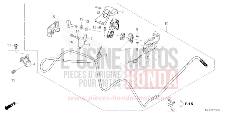 PARKING BRAKE LEVER for CMX1100 PEARL HAWKSEYE BLUE (PB409) from 2025
