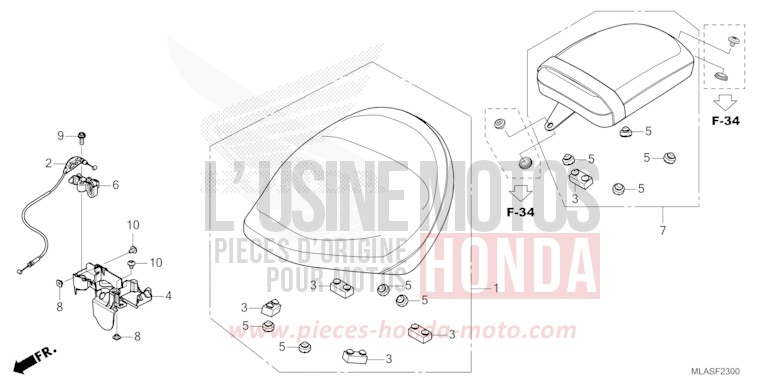 SEAT for CMX1100 PEARL HAWKSEYE BLUE (PB409) from 2025
