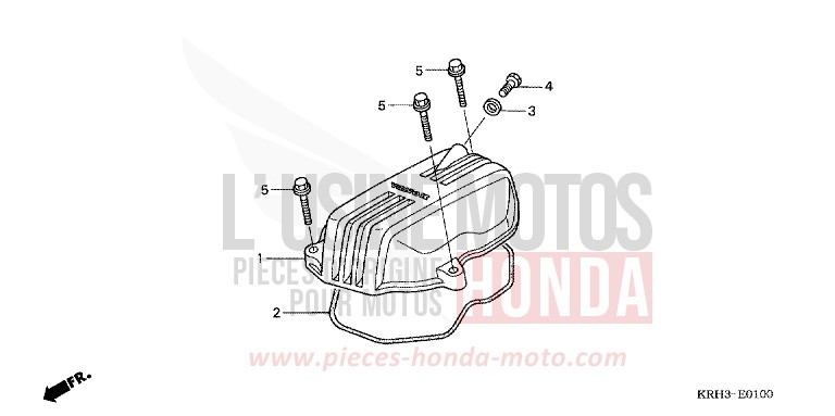 CYLINDER HEAD COVER (XR125L3) for XR125L FIGHTING RED (R134) from 2003