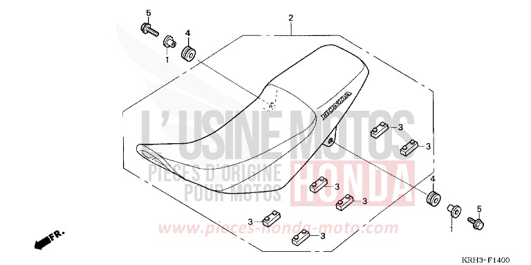 SEAT for XR125L FIGHTING RED (R134) from 2003