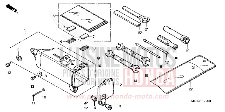 ATTREZZI per XR125L FIGHTING RED (R134) del 2004