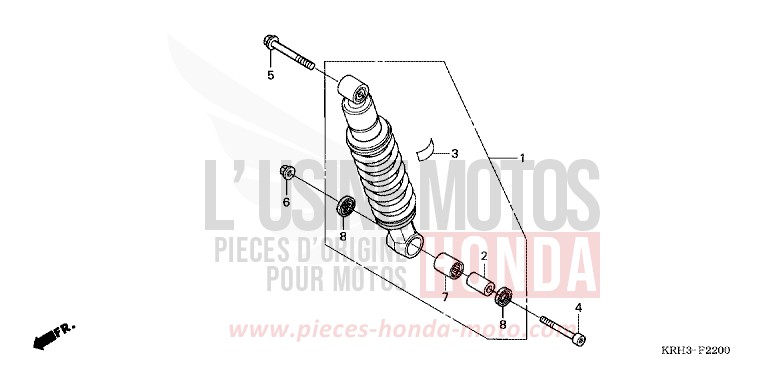 REAR CUSHION for XR125L BLACK (NH1) from 2005
