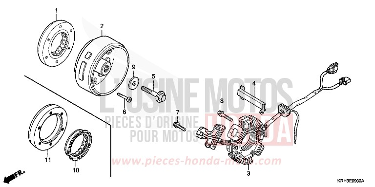 GENERATOR for XR125L FIGHTING RED (R134) from 2005