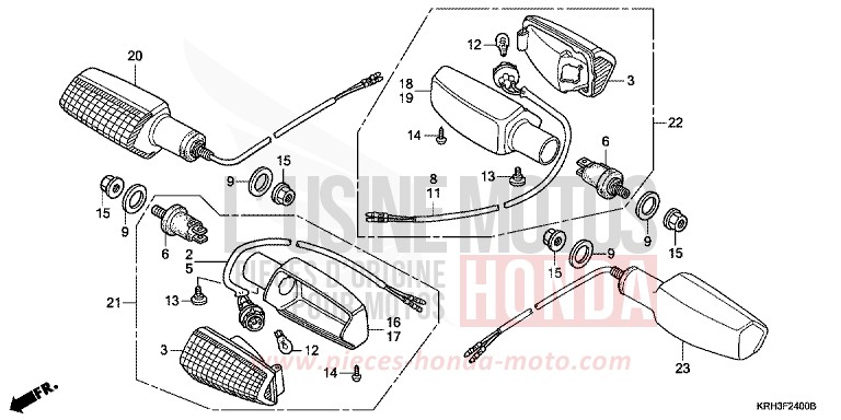 WINKER for XR125L FIGHTING RED (R134) from 2005
