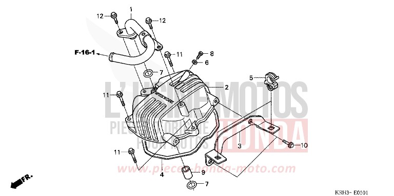 CYLINDER HEAD COVER (XR125L4,5,6,A/EKB/KB) for XR125L FIGHTING RED (R134) from 2006