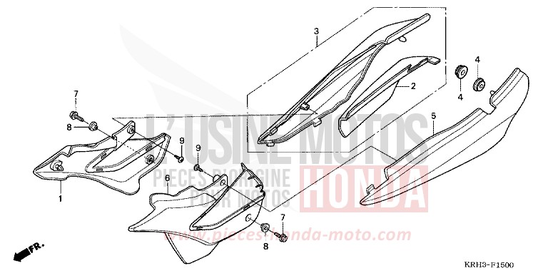 SIDE COVER for XR125L FIGHTING RED (R134) from 2006