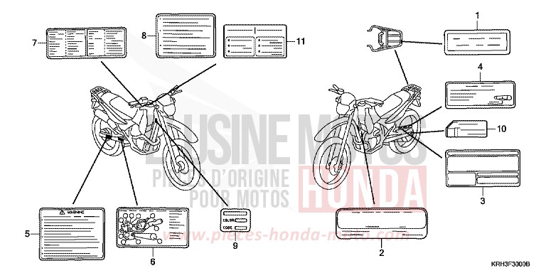 CAUTION LABEL for XR125L FIGHTING RED (R134) from 2006