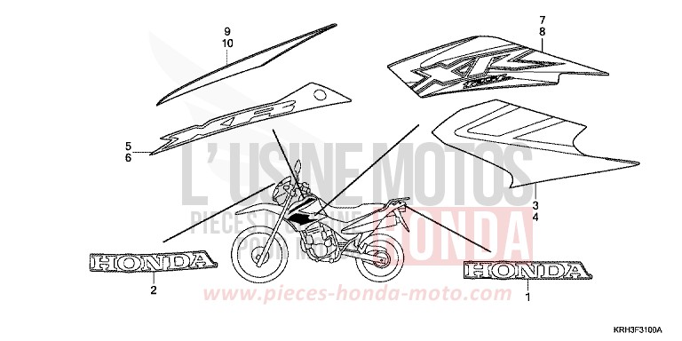 MARK for XR125L ROSS WHITE (NH196) from 2006