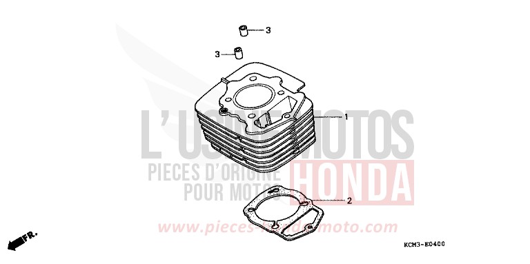 CYLINDER for XLR125R BLACK (NH1A) from 1998