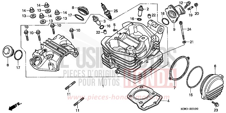 TESTATA per XLR125R SHASTA WHITE (NH138K) del 1998
