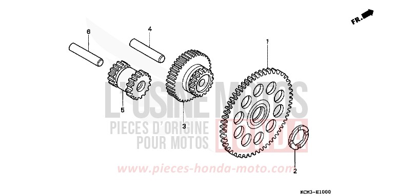 STARTING GEAR for XLR125R SHASTA WHITE (NH138K) from 1998