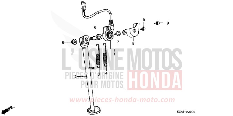 STAND for XLR125R SHASTA WHITE (NH138K) from 1998