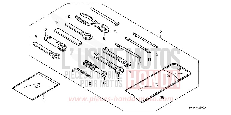 TOOLS for XLR125R SHASTA WHITE (NH138K) from 1998