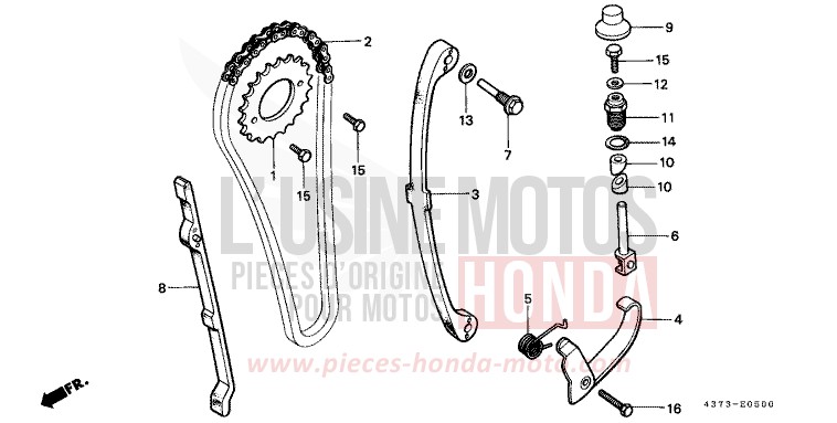 CAM CHAIN/TENSIONER for XL125S FLASH RED (R119) from 1982