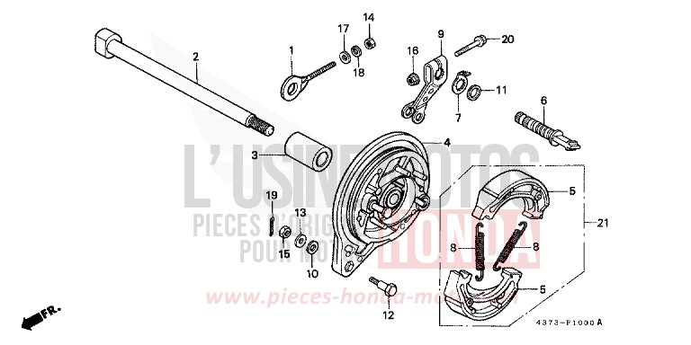 REAR BRAKE PANEL for XL125S FLASH RED (R119) from 1982