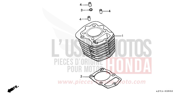 CYLINDER for XL125S CERAMIC WHITE (NH24) from 1979