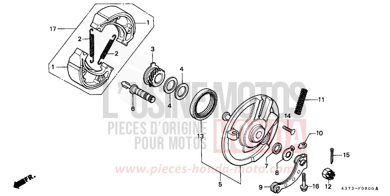 FRONT BRAKE PANEL for XL125S IRIS BLUE (PB105) from 1979