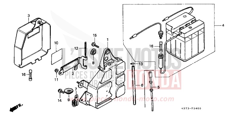 BATTERY for XL125S MONZA RED (R110) from 1979