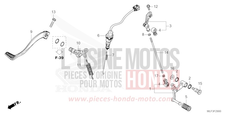 PEDAL for NT1100 MAT IRIDIUM GRAY METALLIC (NHC64) from 2024