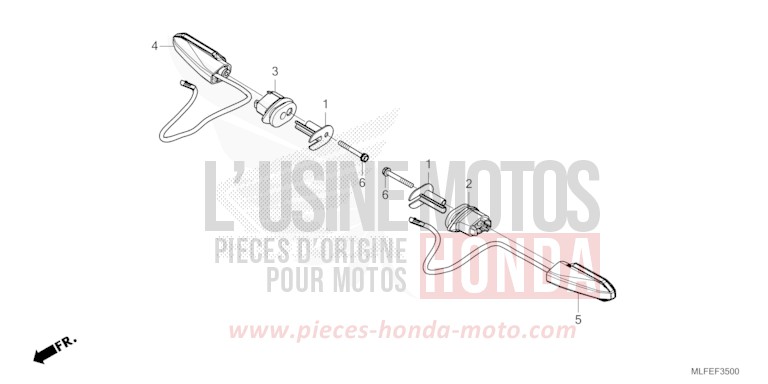 REAR WINKER for NT1100 GUNMETAL BLACK METALLIC (NHC52) from 2025