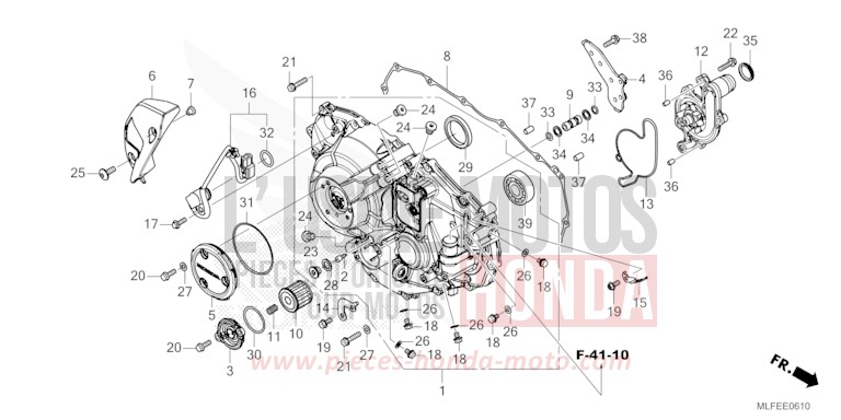 RIGHT CRANKCASE COVER (NT1100D/DE) for NT1100 GUNMETAL BLACK METALLIC (NHC52) from 2025
