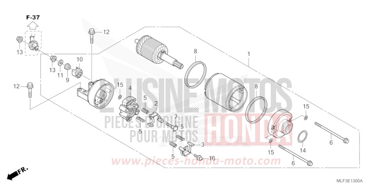 STARTER MOTOR for NT1100 CANDY CHROMOSPHERE RED (R381) from 2024