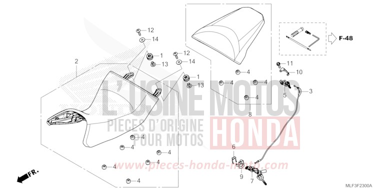 SEAT for NT1100 MAT IRIDIUM GRAY METALLIC (NHC64) from 2024