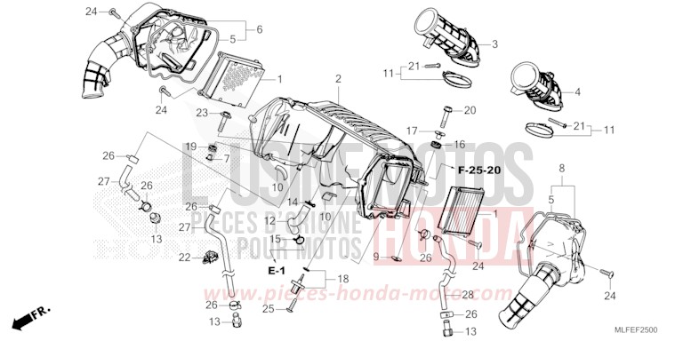 AIR CLEANER for NT1100 GUNMETAL BLACK METALLIC (NHC52) from 2025