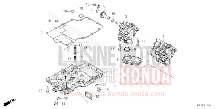 OIL PAN/OIL PUMP for NT1100 MAT WARM ASH METALLIC (YR386) from 2025