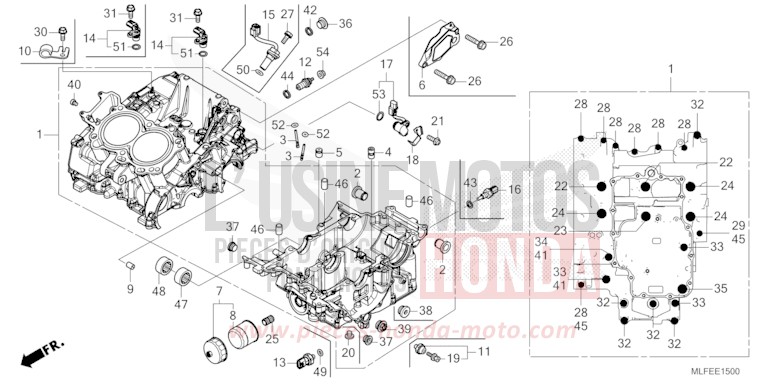 CRANKCASE for NT1100 MAT WARM ASH METALLIC (YR386) from 2025