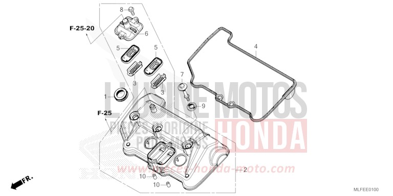 CYLINDER HEAD COVER for NT1100 PEARL HAWKSEYE BLUE (PB409) from 2025