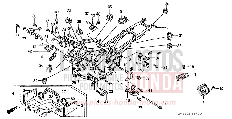 FRAME BODY for Pan-European CANDY WINE BERRY RED-U (R114D) from 1990