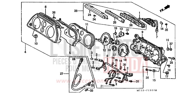 METER (ST1100L/M/N/P/R) for Pan-European PEARL MULBERRY RED (R178P) from 1991