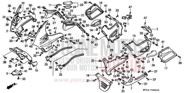 COWL for Pan-European CANDY WINE BERRY RED-U (R114D) from 1992