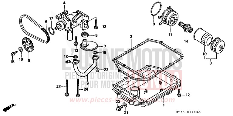 OIL PUMP for Pan-European EURO GRAY METALLIC (NH284D) from 1992