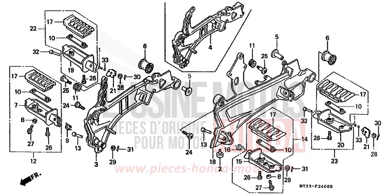 PEDANA per Pan-European PRARL ARDENT RED (R170D) del 1993
