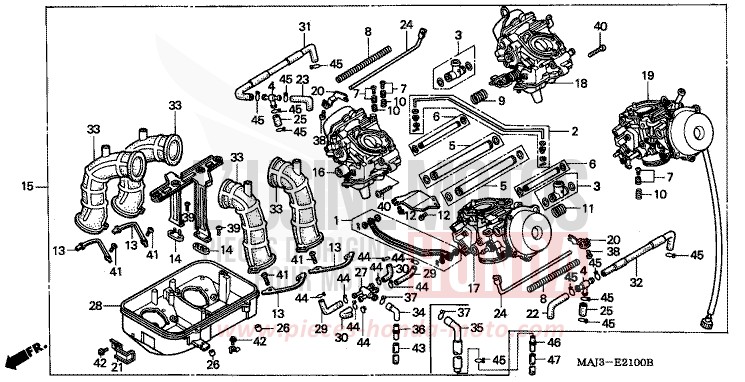 CARBURETOR ASSY. for Pan-European CANDY WINE BERRY RED-U (R114D) from 1995