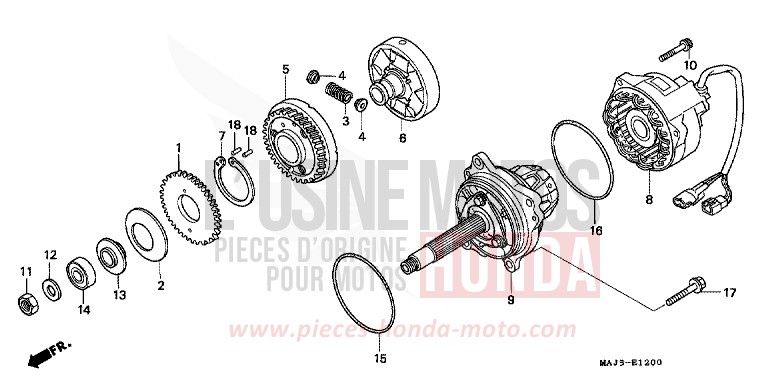 GENERATOR (ST1100S/AS) for Pan-European LAPIS BLUE METALLIC (PB257D) from 1995