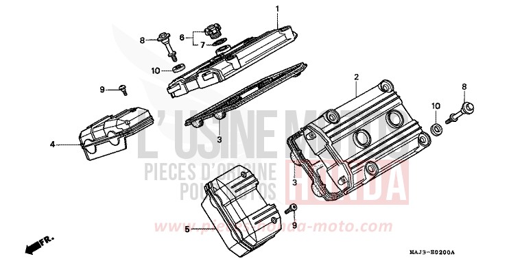 CYLINDER HEAD COVER for Pan-European CANDY WINE BERRY RED-U (R114) from 1996