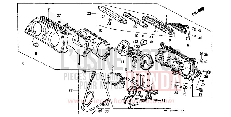 METER (ST1100) for Pan-European MUTE BLACK METALLIC (NH359) from 1996