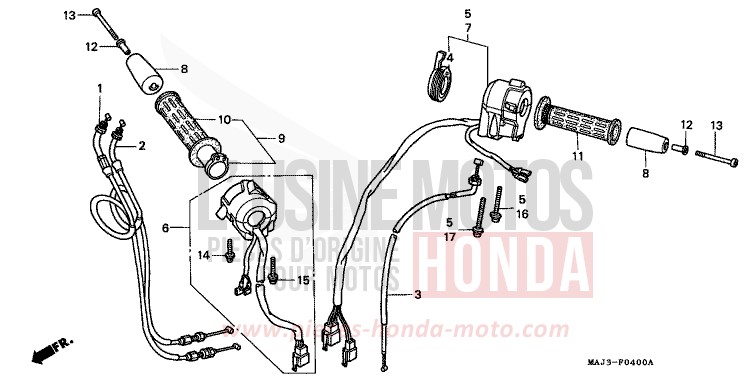 SWITCH/CABLE for Pan-European MUTE BLACK METALLIC (NH359) from 1996