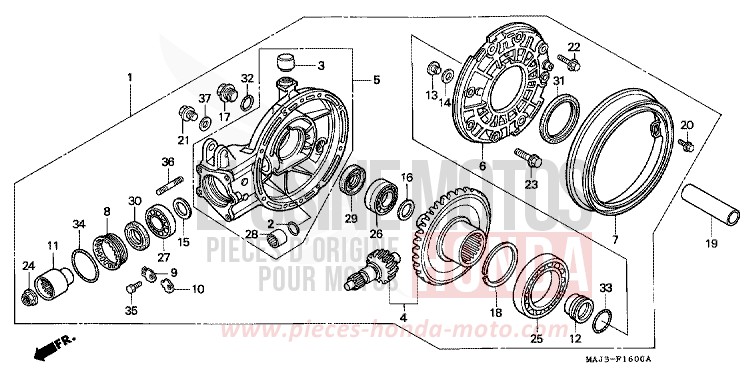 FINAL DRIVEN GEAR (ST1100) for Pan-European MUTE BLACK METALLIC (NH359) from 1997