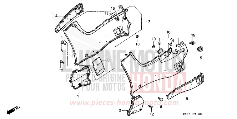 SIDE COVER for Pan-European MUTE BLACK METALLIC (NH359) from 1997