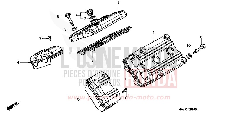 CYLINDER HEAD COVER for Pan-European CANDY WINE BERRY RED-U (R114) from 1999