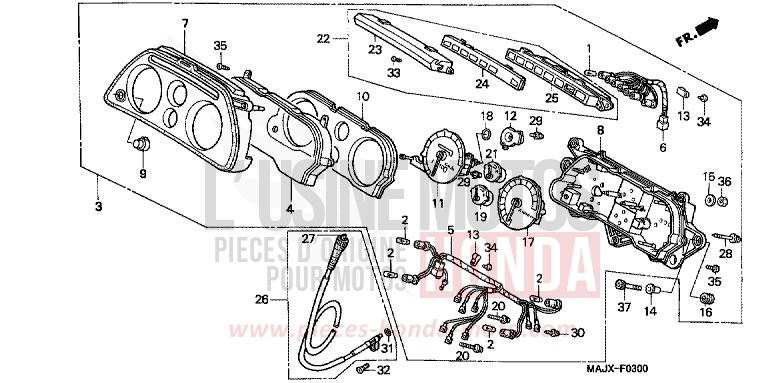 METER (ST1100) for Pan-European MIDDY BLUE METTALIC (B162) from 1999